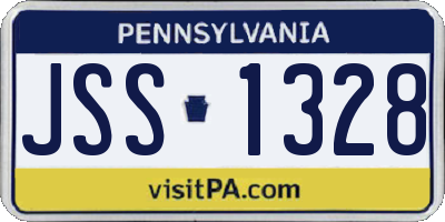 PA license plate JSS1328