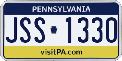 PA license plate JSS1330
