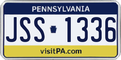 PA license plate JSS1336