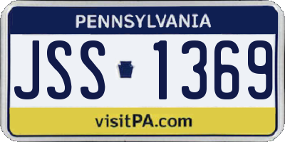 PA license plate JSS1369