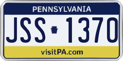 PA license plate JSS1370