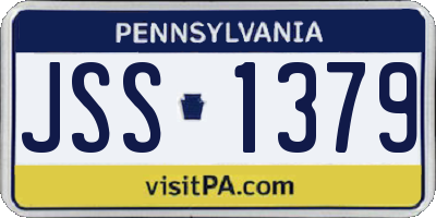 PA license plate JSS1379