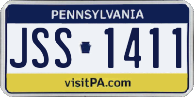 PA license plate JSS1411