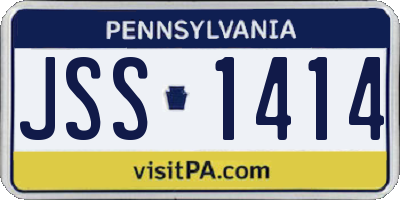 PA license plate JSS1414