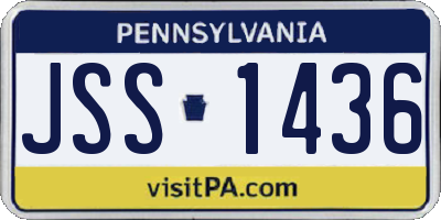 PA license plate JSS1436
