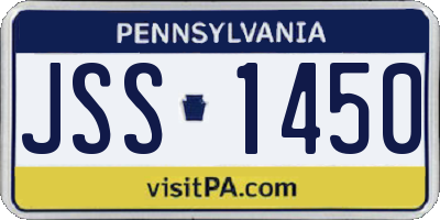 PA license plate JSS1450