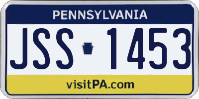 PA license plate JSS1453