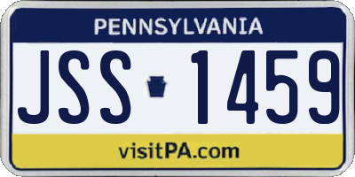 PA license plate JSS1459