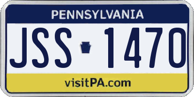 PA license plate JSS1470