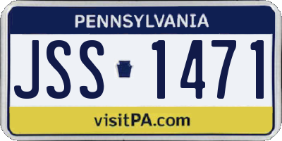 PA license plate JSS1471