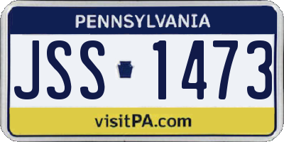 PA license plate JSS1473