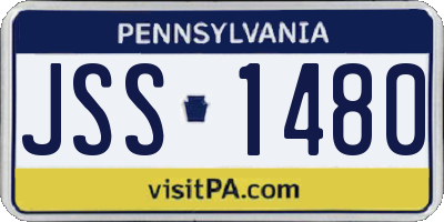 PA license plate JSS1480