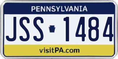 PA license plate JSS1484