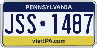 PA license plate JSS1487