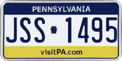 PA license plate JSS1495