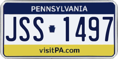 PA license plate JSS1497
