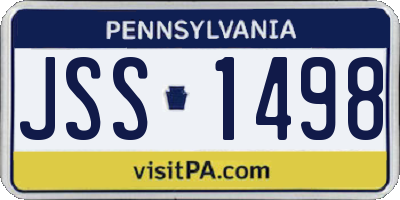 PA license plate JSS1498