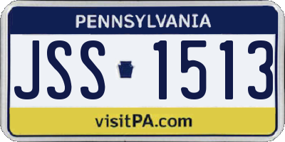 PA license plate JSS1513