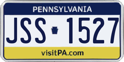 PA license plate JSS1527
