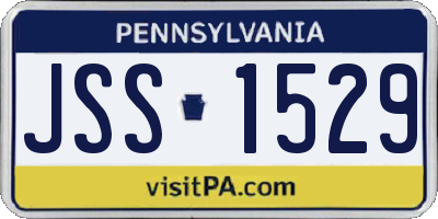 PA license plate JSS1529