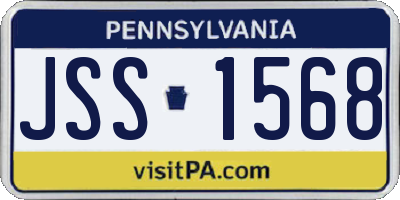 PA license plate JSS1568