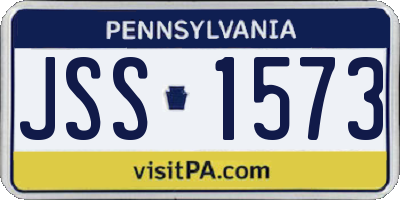 PA license plate JSS1573