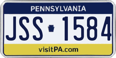PA license plate JSS1584