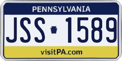 PA license plate JSS1589