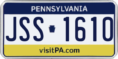PA license plate JSS1610
