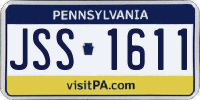 PA license plate JSS1611