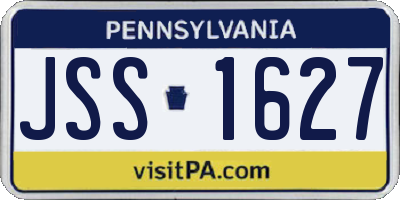 PA license plate JSS1627
