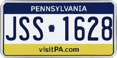 PA license plate JSS1628