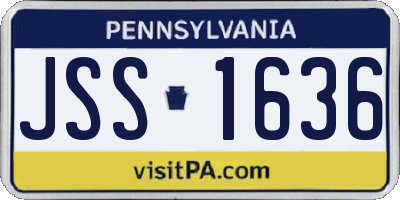 PA license plate JSS1636