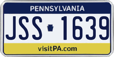 PA license plate JSS1639