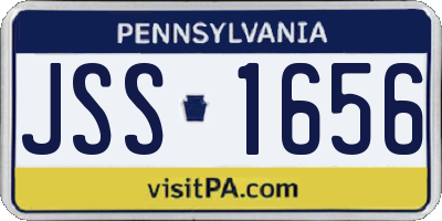 PA license plate JSS1656