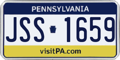 PA license plate JSS1659