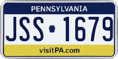 PA license plate JSS1679