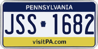 PA license plate JSS1682