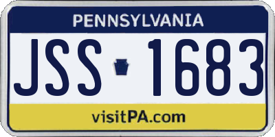 PA license plate JSS1683