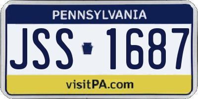 PA license plate JSS1687