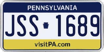 PA license plate JSS1689