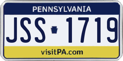 PA license plate JSS1719