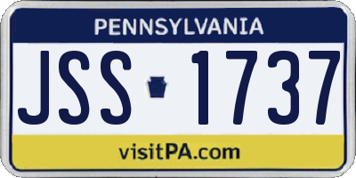 PA license plate JSS1737
