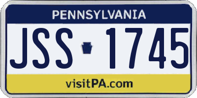PA license plate JSS1745