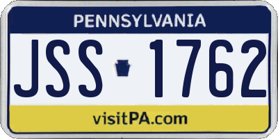 PA license plate JSS1762