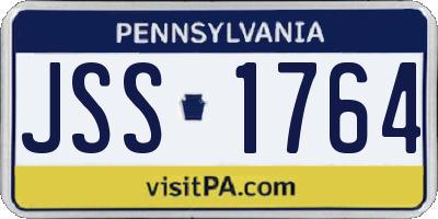 PA license plate JSS1764