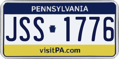 PA license plate JSS1776