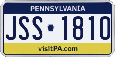 PA license plate JSS1810