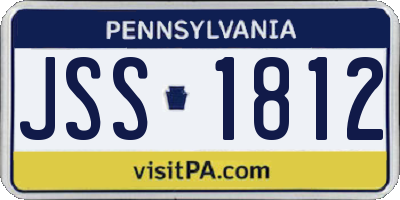 PA license plate JSS1812