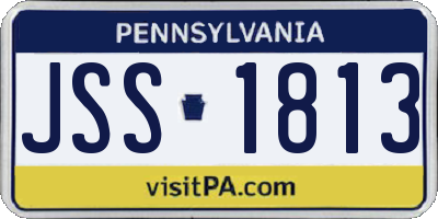 PA license plate JSS1813